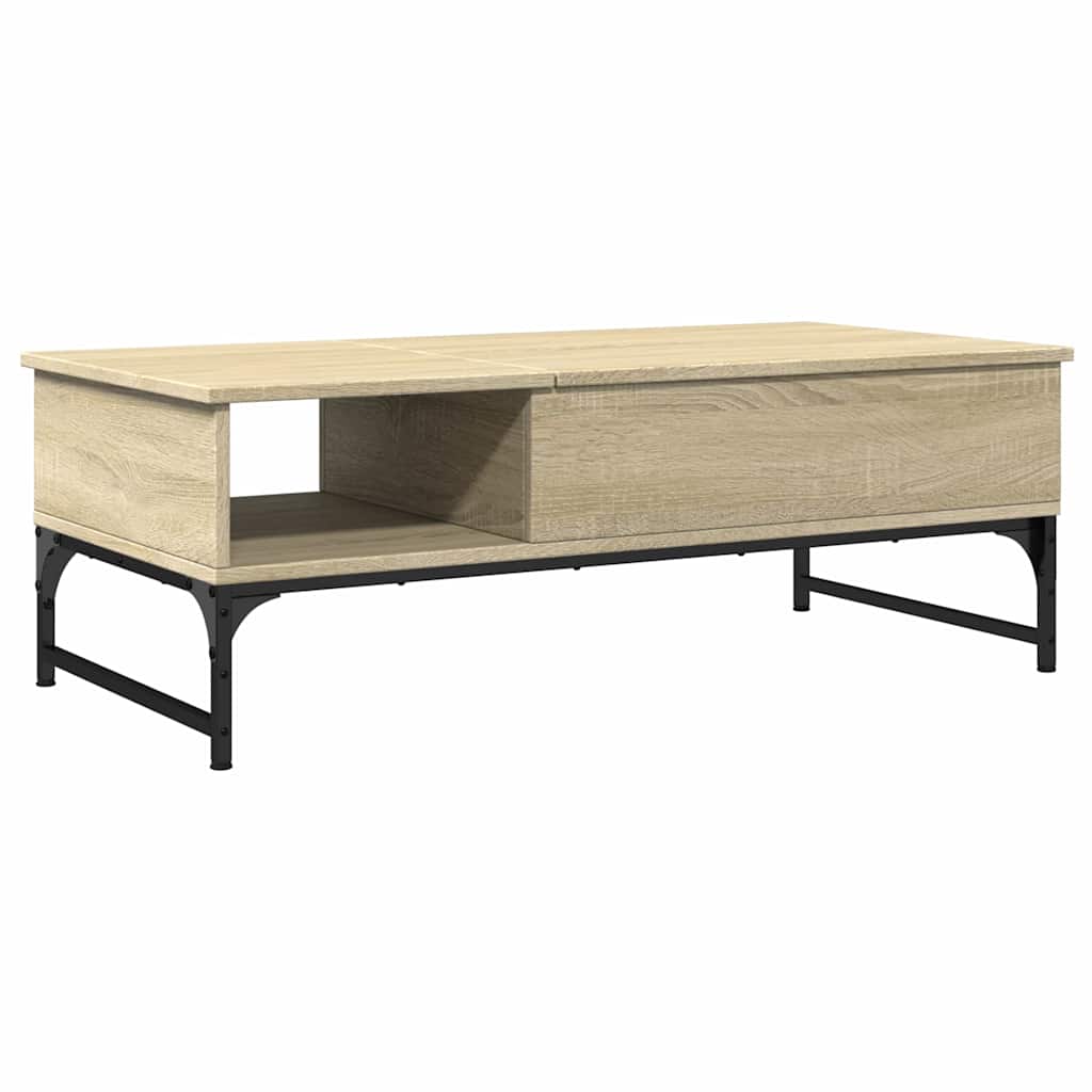 vidaXL Couchtisch Sonoma-Eiche 100x50x35 cm Holzwerkstoff und Metall