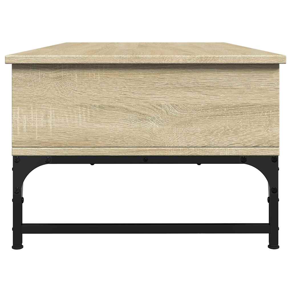 vidaXL Couchtisch Sonoma-Eiche 100x50x35 cm Holzwerkstoff und Metall