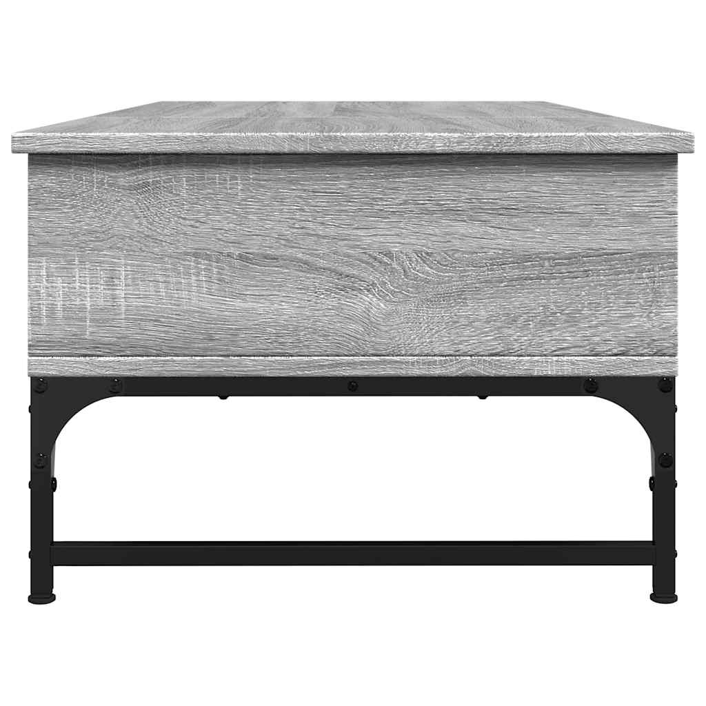 vidaXL Couchtisch Grau Sonoma 100x50x35 cm Holzwerkstoff und Metall