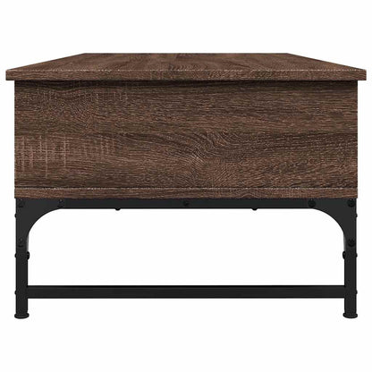 vidaXL Couchtisch Braun Eichen-Optik 100x50x35 cm Holzwerkstoff Metall