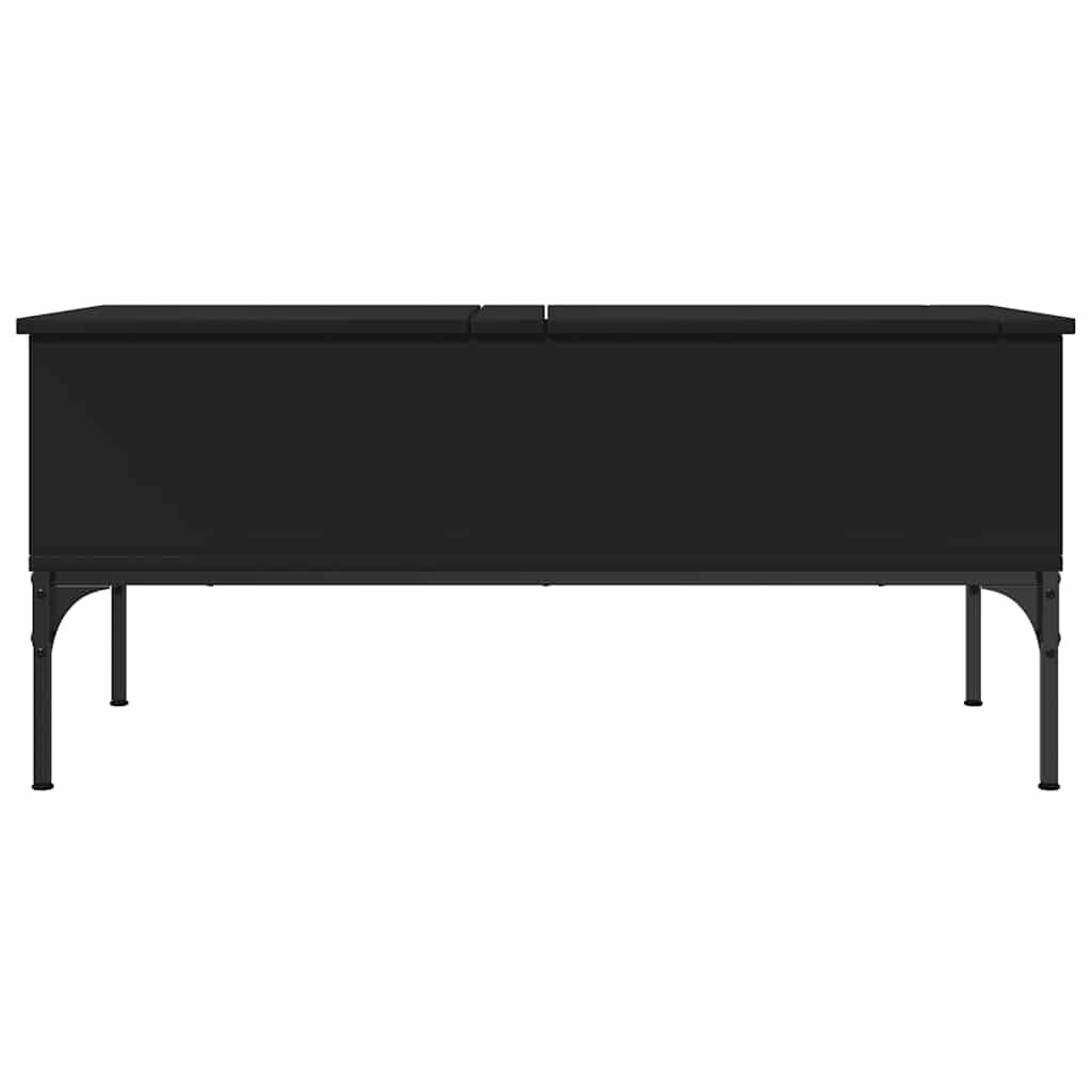 vidaXL Table basse noir 100x50x45 cm Bois d'ingénierie et métal