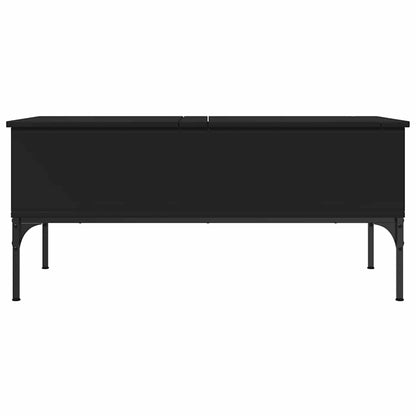 vidaXL Table basse noir 100x50x45 cm Bois d'ingénierie et métal
