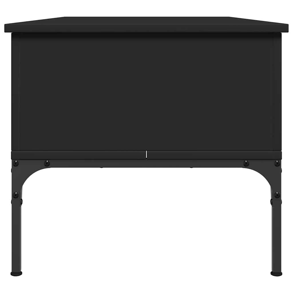 vidaXL Table basse noir 100x50x45 cm Bois d'ingénierie et métal