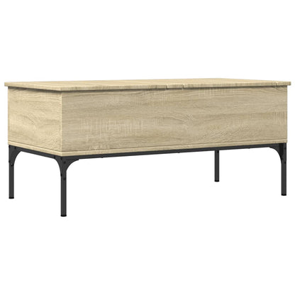 vidaXL Table basse chêne Sonoma 100x50x45 cm bois d'ingénierie et métal