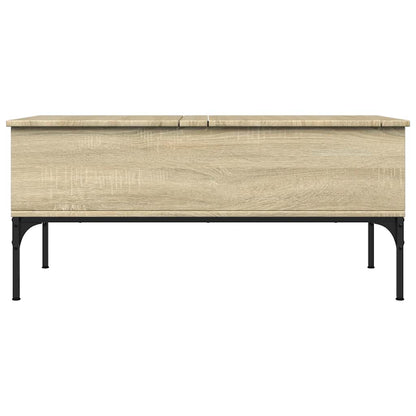 vidaXL Table basse chêne Sonoma 100x50x45 cm bois d'ingénierie et métal