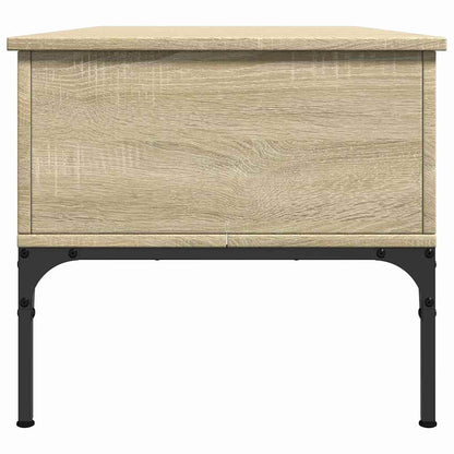 vidaXL Table basse chêne Sonoma 100x50x45 cm bois d'ingénierie et métal