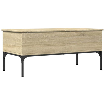 vidaXL Table basse chêne Sonoma 100x50x45 cm bois d'ingénierie et métal