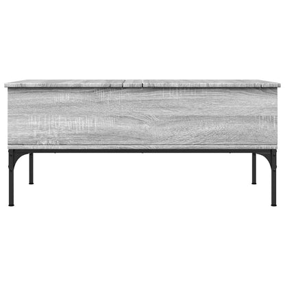 vidaXL Couchtisch Grau Sonoma 100x50x45 cm Holzwerkstoff und Metall