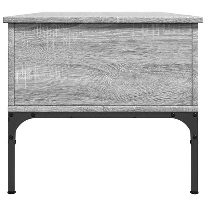 vidaXL Couchtisch Grau Sonoma 100x50x45 cm Holzwerkstoff und Metall