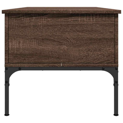 vidaXL Couchtisch Braun Eichen-Optik 100x50x45 cm Holzwerkstoff Metall