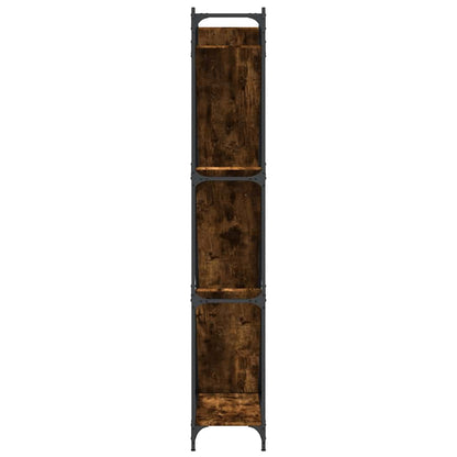 vidaXL Bücherregal Räuchereiche 79x30x180 cm Holzwerkstoff und Metall