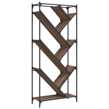 vidaXL Bücherregal Braun Eichen-Optik 79x30x180cm Holzwerkstoff Metall