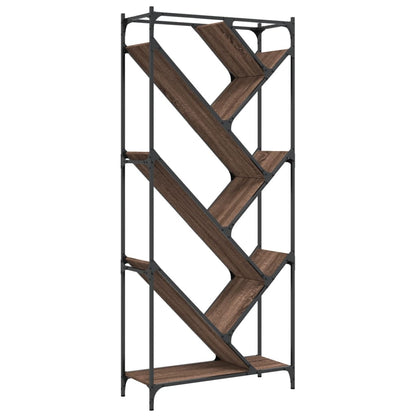 vidaXL Bücherregal Braun Eichen-Optik 79x30x180cm Holzwerkstoff Metall