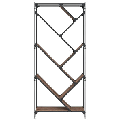 vidaXL Bücherregal Braun Eichen-Optik 79x30x180cm Holzwerkstoff Metall