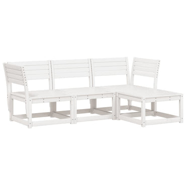vidaXL Ensemble de mobilier de jardin 4 pcs Blanc Bois de pin massif
