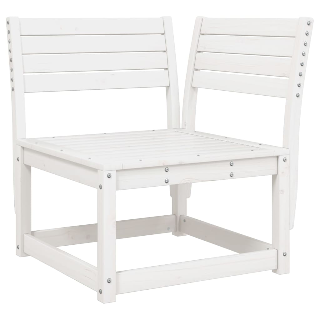 vidaXL Ensemble de mobilier de jardin 4 pcs Blanc Bois de pin massif