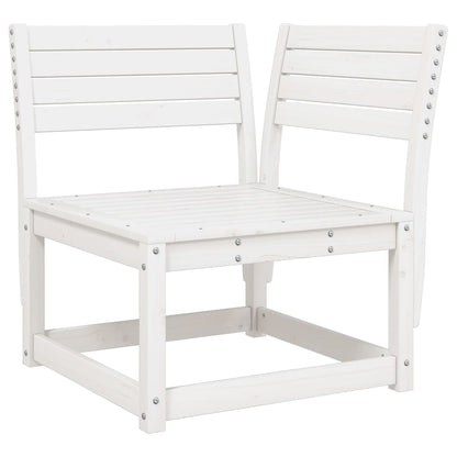vidaXL Ensemble de mobilier de jardin 4 pcs Blanc Bois de pin massif