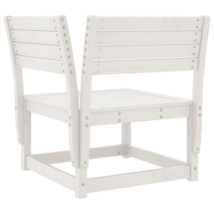 vidaXL Ensemble de mobilier de jardin 4 pcs Blanc Bois de pin massif