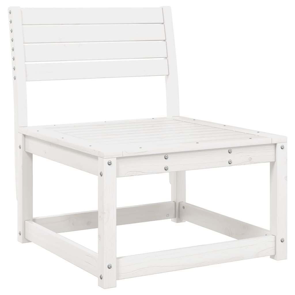 vidaXL Ensemble de mobilier de jardin 4 pcs Blanc Bois de pin massif
