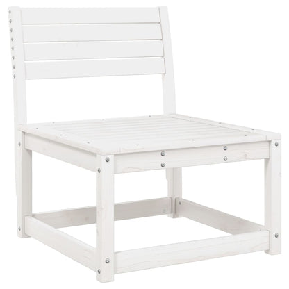 vidaXL Ensemble de mobilier de jardin 4 pcs Blanc Bois de pin massif