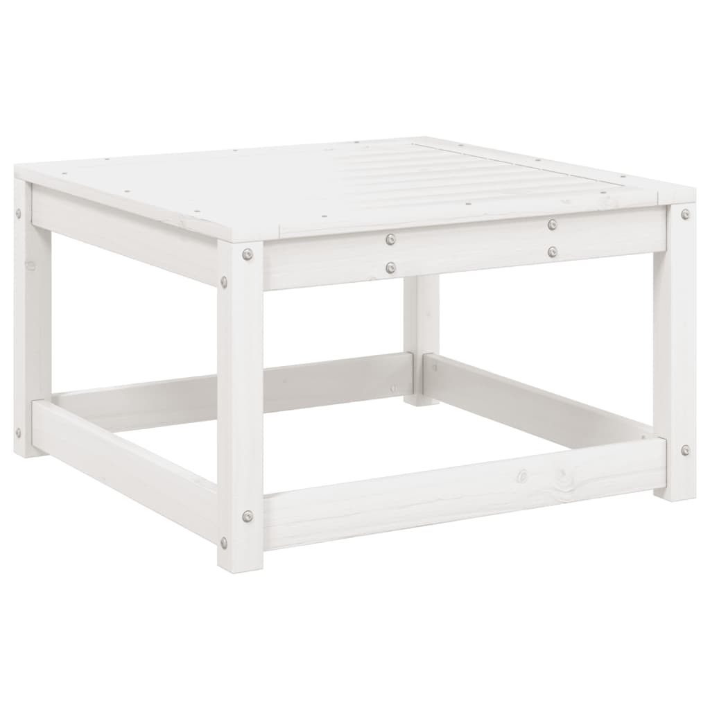 vidaXL Ensemble de mobilier de jardin 4 pcs Blanc Bois de pin massif
