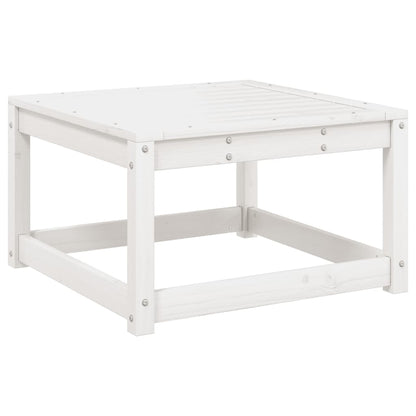 vidaXL Ensemble de mobilier de jardin 4 pcs Blanc Bois de pin massif