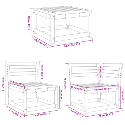 vidaXL Ensemble de mobilier de jardin 4 pcs Bois de pin Imprégné