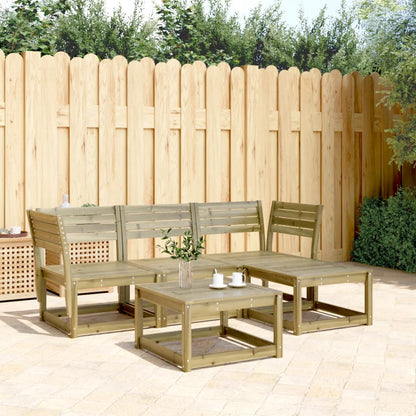 vidaXL Ensemble de mobilier de jardin 4 pcs Bois de pin Imprégné
