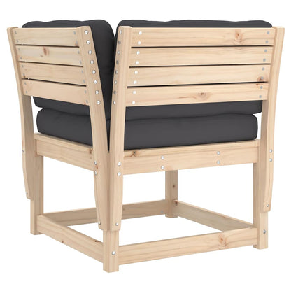 vidaXL Salon de jardin 4 pièces avec coussins en pin massif
