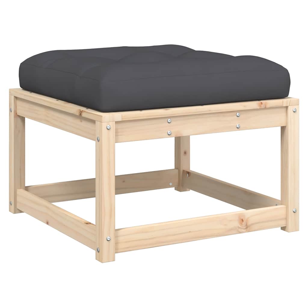 vidaXL Salon de jardin 4 pièces avec coussins en pin massif