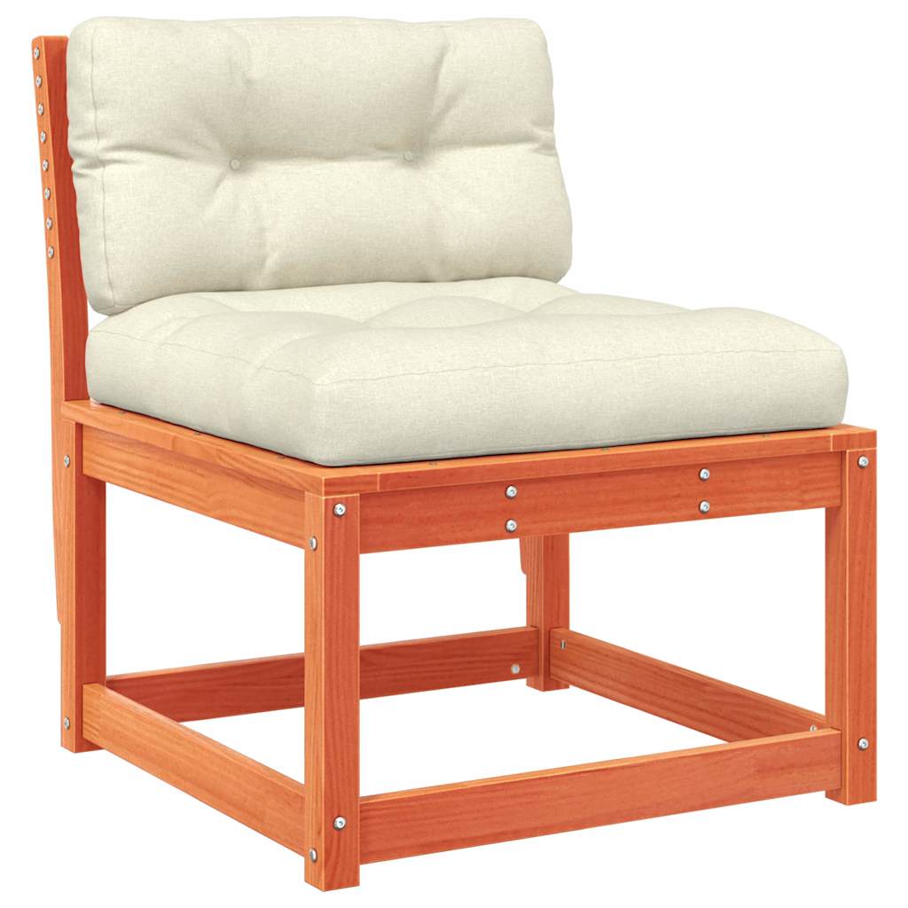 vidaXL 4tlg. Garten-Lounge-Set mit Kissen Wachsbraun Massivholz Kiefer