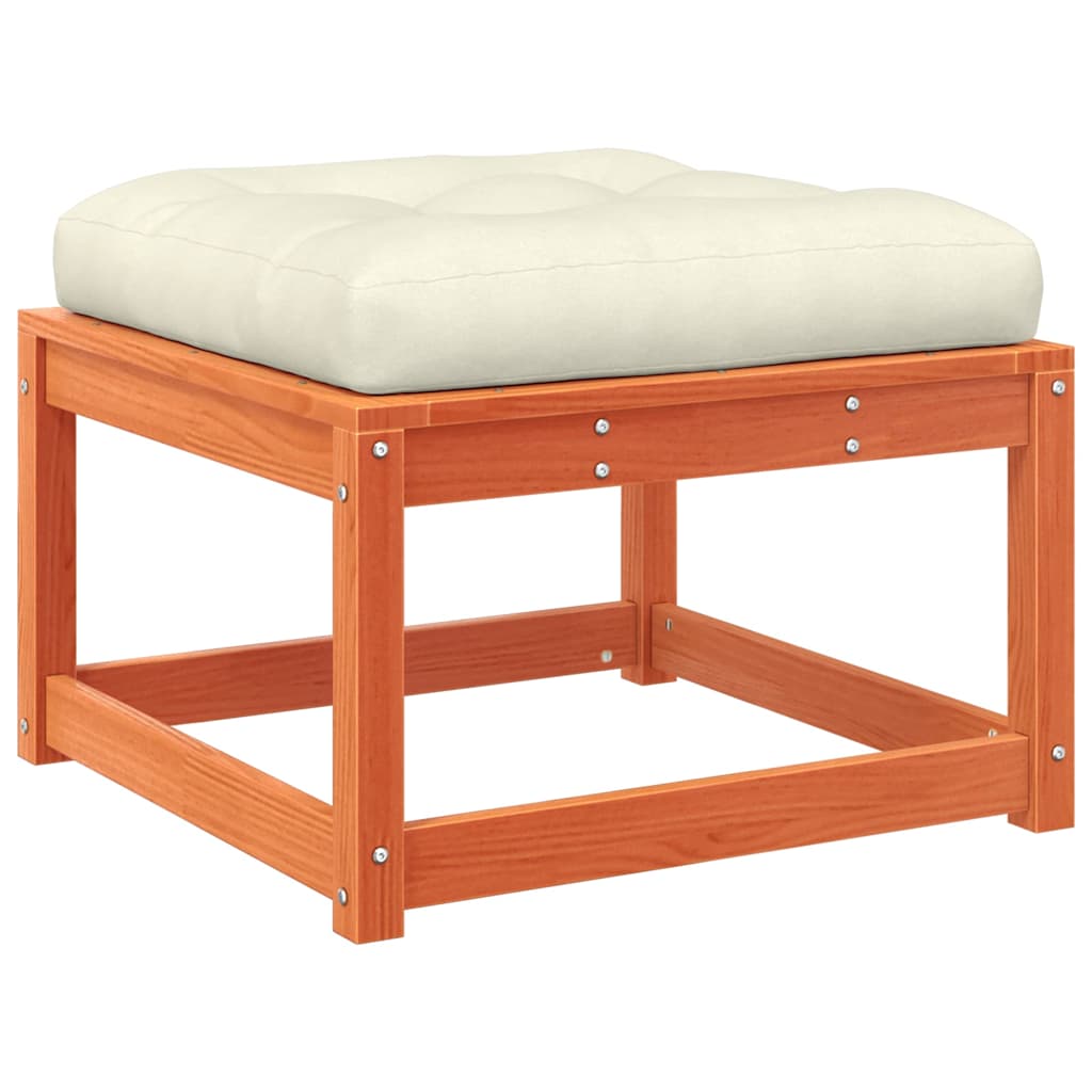 vidaXL 4tlg. Garten-Lounge-Set mit Kissen Wachsbraun Massivholz Kiefer