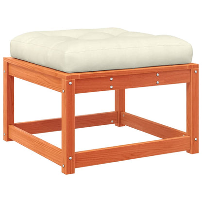 vidaXL 4tlg. Garten-Lounge-Set mit Kissen Wachsbraun Massivholz Kiefer