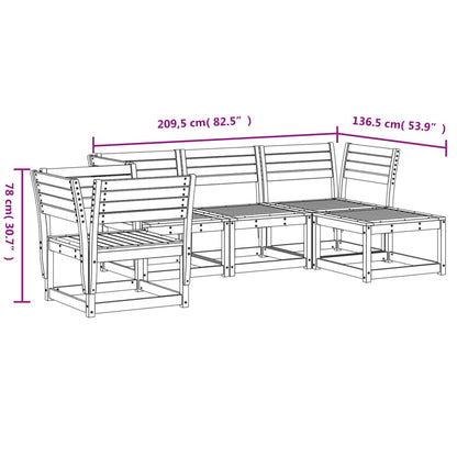 vidaXL 5-tlg. Garten-Lounge-Set Kiefernholz Imprägniert