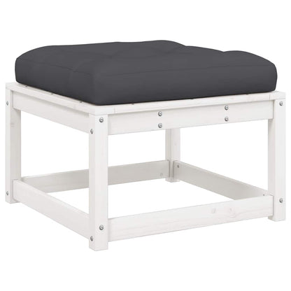 vidaXL 8-tlg. Garten-Lounge-Set mit Kissen Weiß Massivholz Kiefer