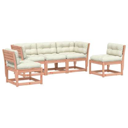 vidaXL Ensemble de canapé de jardin 5 pcs avec coussins Bois de Douglas massif