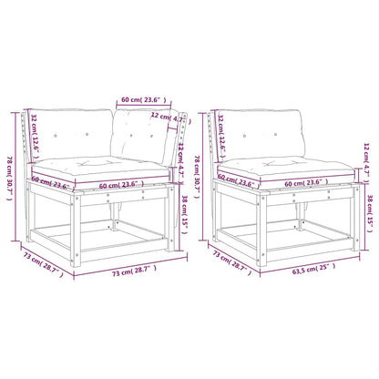 vidaXL Ensemble de canapé de jardin 5 pcs avec coussins Bois de Douglas massif