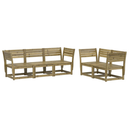 vidaXL Salon de jardin 5 pcs Bois de pin imprégné