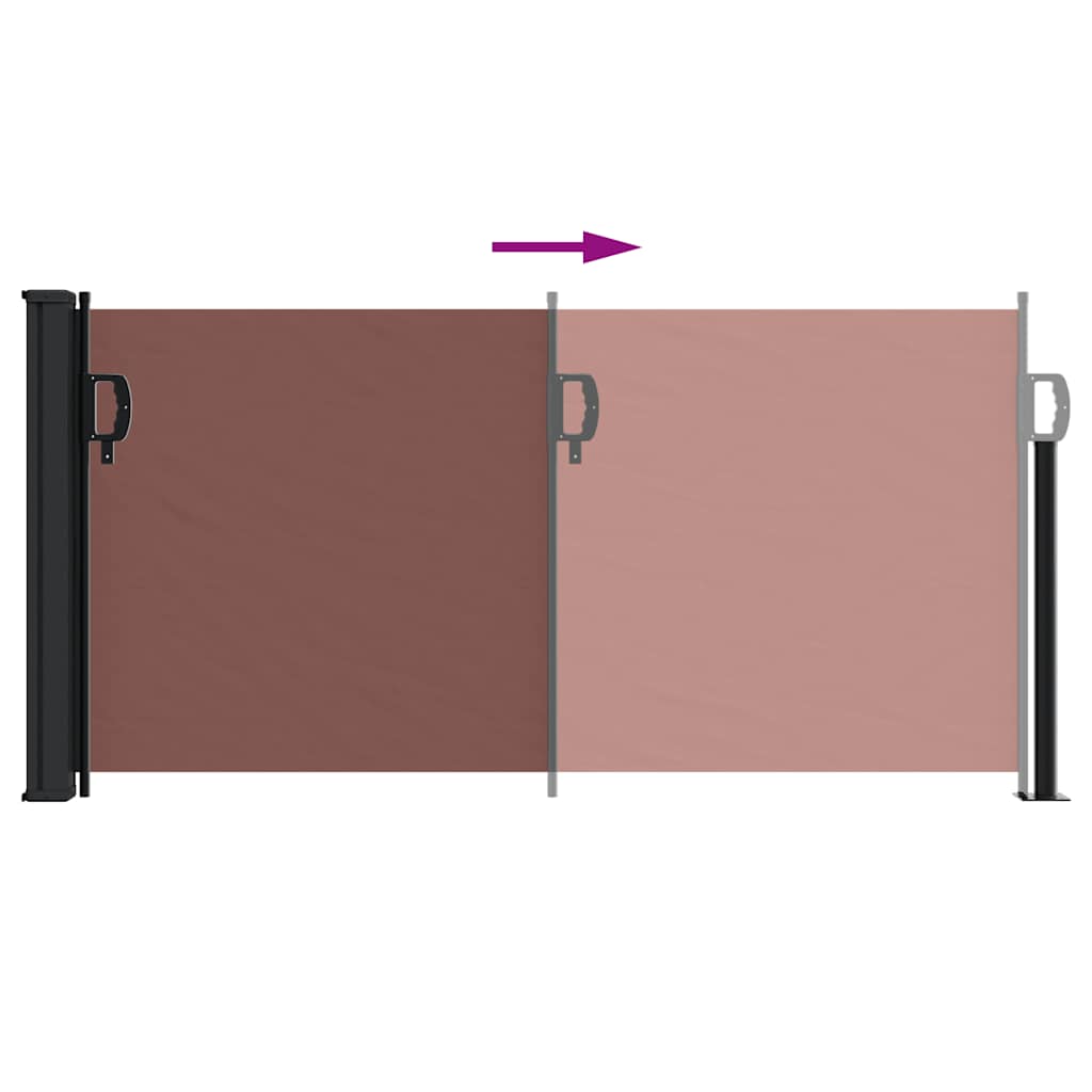 vidaXL Seitenmarkise Ausziehbar Braun 100x300 cm
