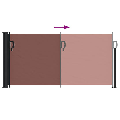 vidaXL Seitenmarkise Ausziehbar Braun 100x300 cm