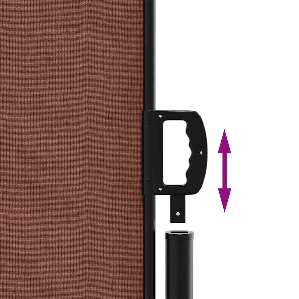 vidaXL Seitenmarkise Ausziehbar Braun 100x300 cm