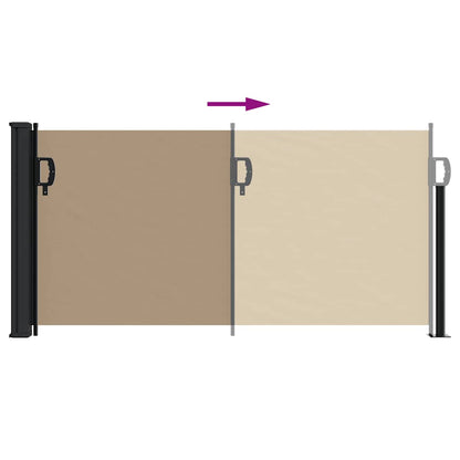 vidaXL Seitenmarkise Ausziehbar Taupe 100x300 cm
