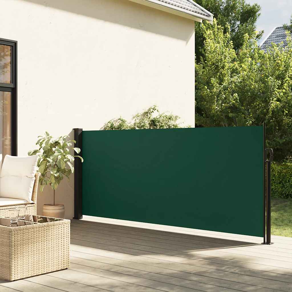 vidaXL Store latéral rétractable vert foncé 100x300 cm