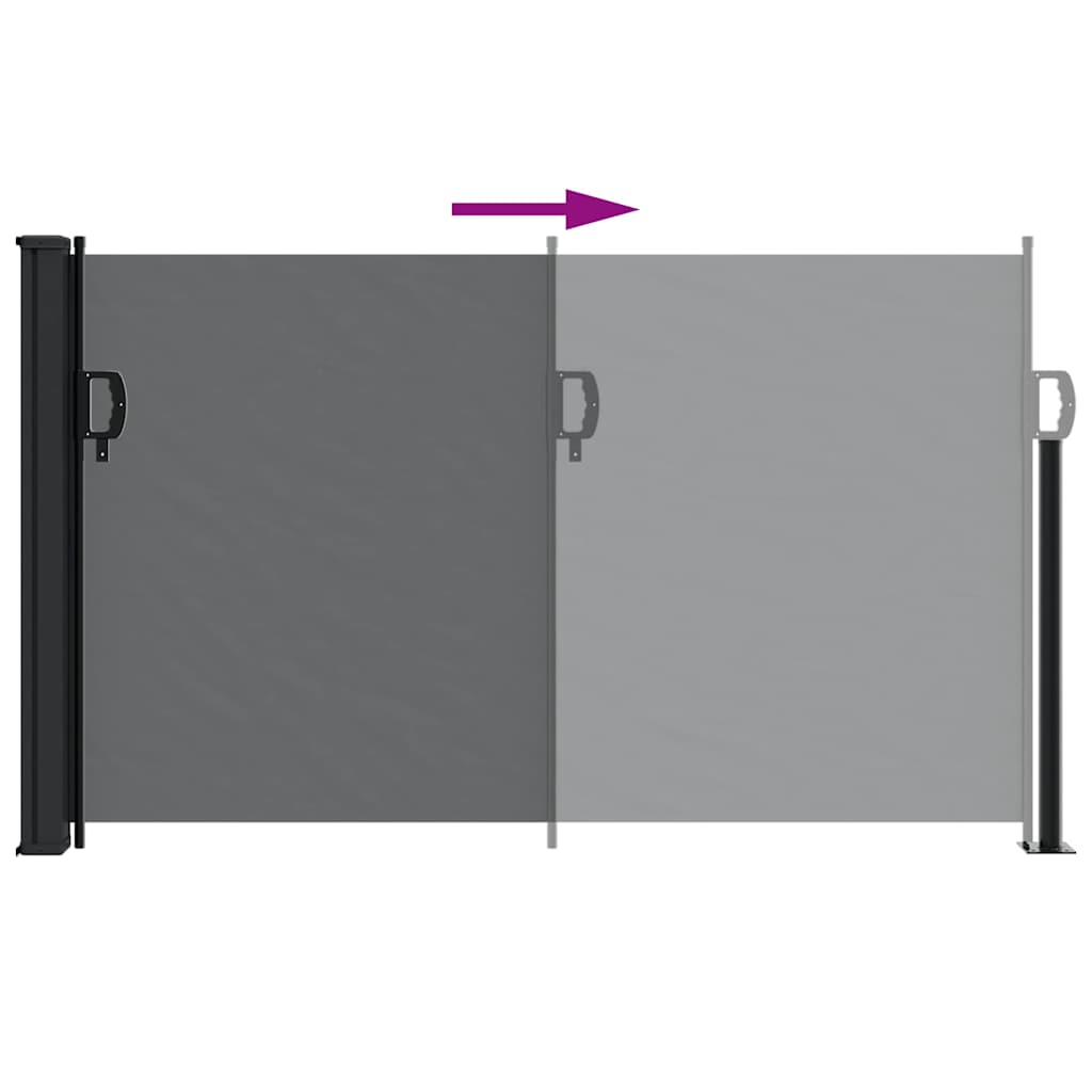 vidaXL Seitenmarkise Ausziehbar Schwarz 117x300 cm