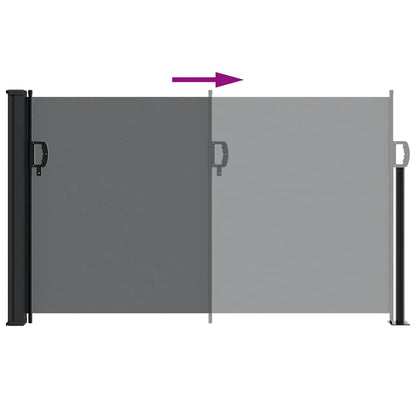 vidaXL Seitenmarkise Ausziehbar Schwarz 117x300 cm