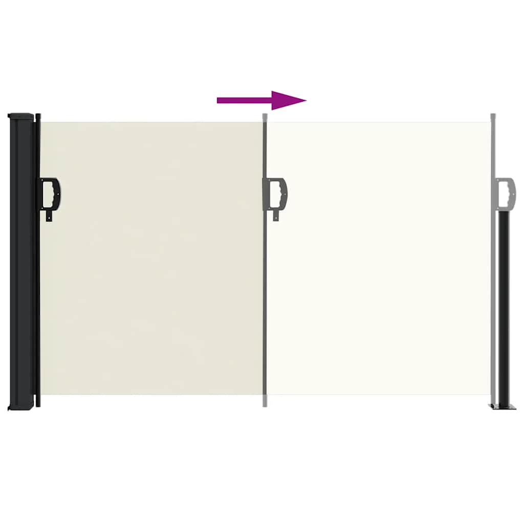 vidaXL Seitenmarkise Ausziehbar Creme 117x300 cm