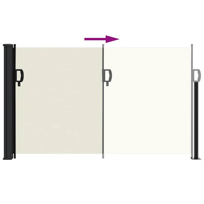 vidaXL Seitenmarkise Ausziehbar Creme 117x300 cm