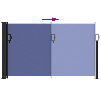 vidaXL Seitenmarkise Ausziehbar Blau 117x300 cm