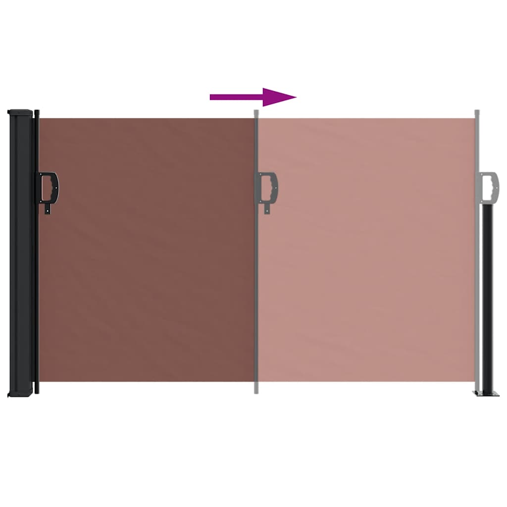 vidaXL Store latéral rétractable Marron 117x300 cm