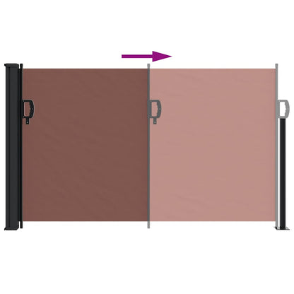 vidaXL Store latéral rétractable Marron 117x300 cm